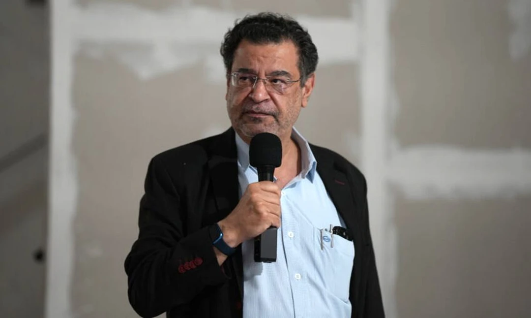 Rui Costa Pimenta, candidato do PCO, em evento apresentando seu programa de governo