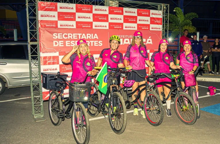 Pedalada noturna em Maricá destaca Outubro Rosa e prevenção do câncer